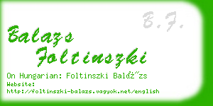 balazs foltinszki business card